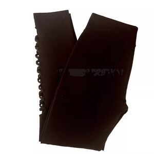 Kensie Black Leggings Wide Waistband Stretch /Strong Fabric/ Size M / New w Tags